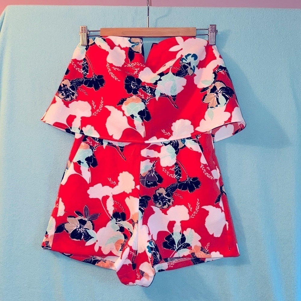 Gorgeous Coral  romper